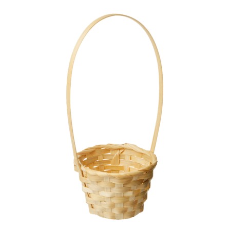 Set of wicker baskets, D13 x H9.5/28cm, bamboo, natural, 3 pcs-1