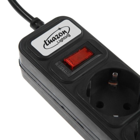 Luazon Lighting network filter, 5 outlets, 1.0 m, 2200 W, 3 x 0.75 mm2, 10 A, 220 V, black-2