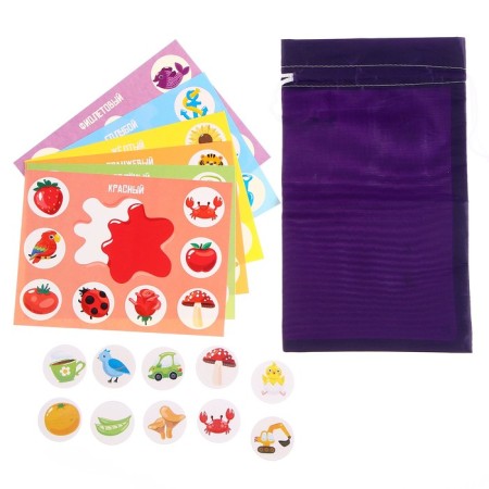 Lotto with wooden chips "Colors" Baby Toys-1