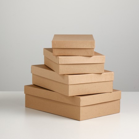 Set of boxes 4 in 1 "plain craft", 30 x 20 x 8 - 24 x 14 x 5 cm