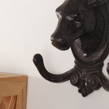 Decorative metal hook "Deer" 19.5x11.5x6 cm-2