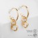 Earrings Metal "FUCHE" rings, color gold