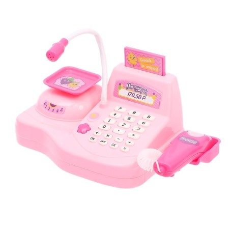 Game set of cash desk "Shop", with accessories, light, sound, color mix-3