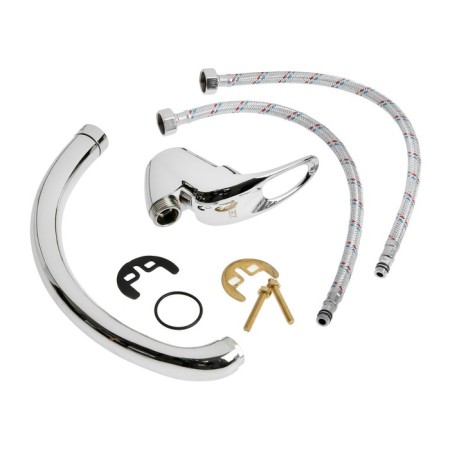 Kitchen mixer Zein Z3104, single -leaf, high spout, chrome-7