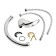 Kitchen mixer Zein Z3104, single -leaf, high spout, chrome