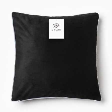 Pillowess Decorative Ethel "Kant", 45x45, black color, velor (100% PE)-4