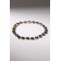 Bracelet with rhinestones rhombics, blue in gold, 18 cm