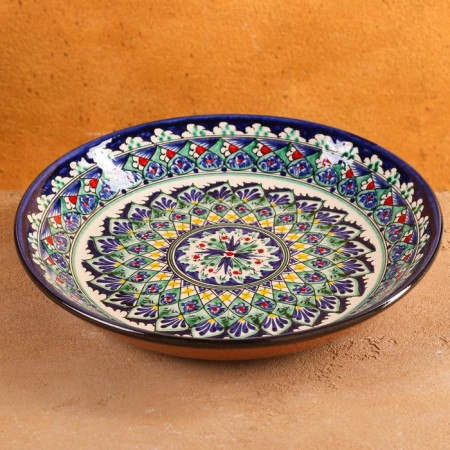 Largan Rishtan ceramics "Patterns", 25 cm, blue-8
