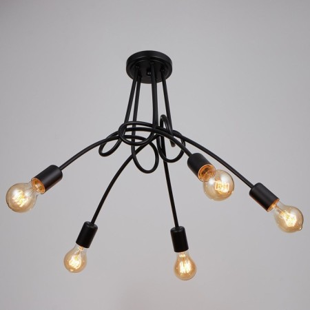 Chandelier "Knot" E27 5x40W black 54x54x40 cm-1