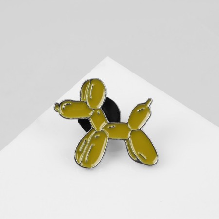 The "balloon" icon dog, yellow color in silver-1