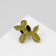 The "balloon" icon dog, yellow color in silver
