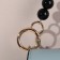 Handle for a bag, beads, d = 14 mm, 60 cm, black/gold color