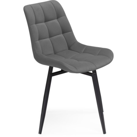 Stool on a chelsea metal -steamer spinning, metal/velor, black/gray 49x55x84 cm-3