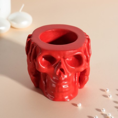 Skull Silence Cloth 7*10cm Red-1