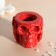 Skull Silence Cloth 7*10cm Red