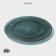 Black dining plate "Emerald", d = 27 cm, turquoise color with silver chasing
