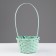 Set of wicker baskets, 16x10/32, 18x10/34, 21x10/36, cm, turquoise, bamboo