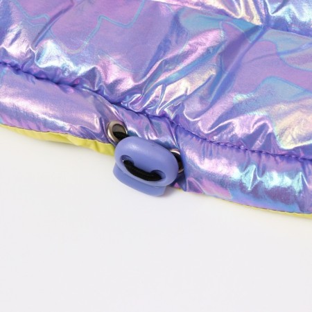 Dog jacket two -sided with a weight, size 10 (DS 25, OG 34, Osh 24), purple/yellow-8