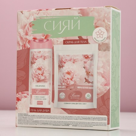 Gift set of cosmetics “Shine!”, Shower gel 250 ml and a body scrub 250 g, pure happiness-14