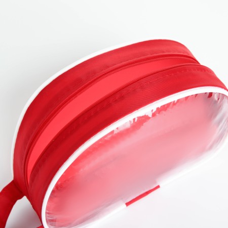 Cosmetic bag with lightning, with a pen, red color-4