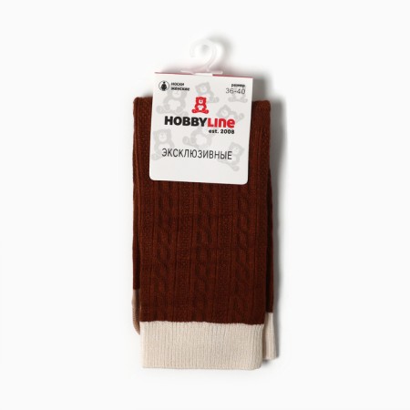 Women's socks, brown color 36-40-2