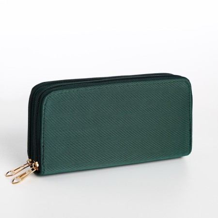 Women's wallet on lightning, green color