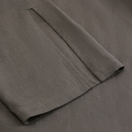 Women's bathrobe short SL Home "Graphite" b. graphite, size 44-52, 100% linen, 150g/m2-2