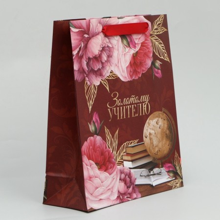 Gift Package Laminated, packaging, Golden Teacher, ML 21 x 25 x 8 cm-3