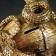 The piggy bank "Snake on the barrel" gold, 15x11x12cm