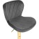 Barrier stool Porch metal/velor, gold/gray 47x53x89 cm