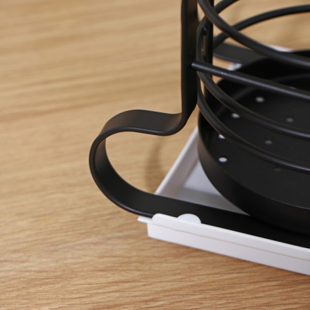 Holder for cutlery for railing, black color-2