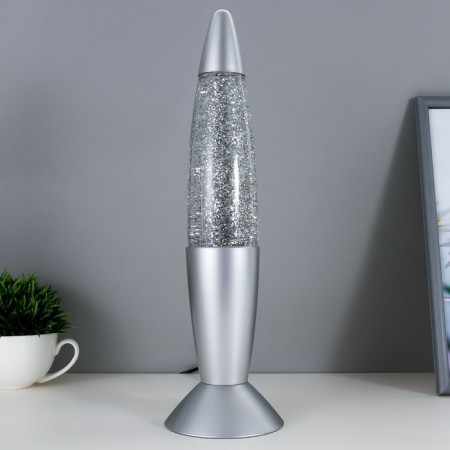 Typhoon lamp Led, lava, sparkles, silver 35.5 cm Risalux