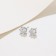Earrings with rhinestones Xuping Cuts, white color in silver