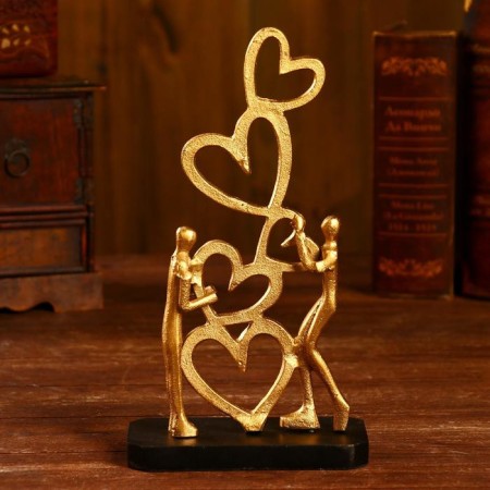 Souvenir "Place of Love" aluminum, tree 15.2x7.6x26.7 cm (gold coating)-2
