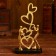 Souvenir "Place of Love" aluminum, tree 15.2x7.6x26.7 cm (gold coating)