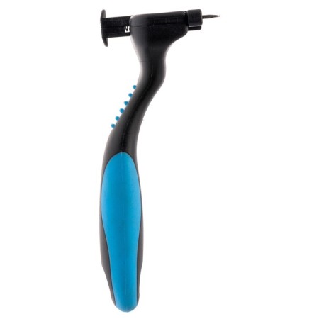 A self-cleaning Delight, with a button, small, 43 teeth, black and blue-1