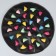 Massage rug, d = 34 cm, black/multi -colored color