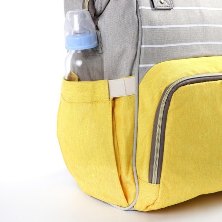Women's backpack, for mom and baby, model "Bag-rugzak", yellow color-3