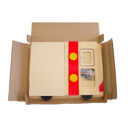Wooden designer "Bus for toys"-4