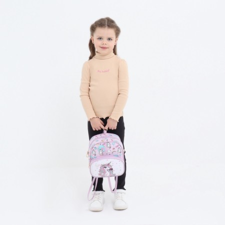Baby backpack on lightning, lilac-pink color-4