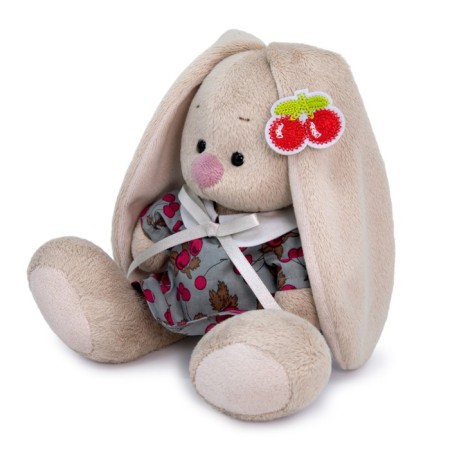 Soft toy "Bunny mi in a dress with cherries", 15 cm-1