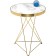 Wooden table Milena metal, white/gold 60x60x76 cm