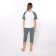 Women's set "Wake Up" (T-shirt/Bridges), the color is gray-green, size 52