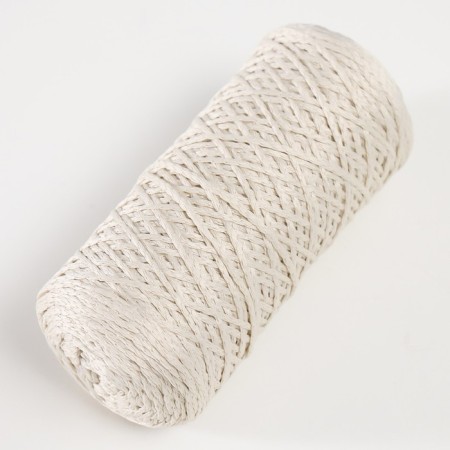 Knitting cord 100% polyester 1mm 200m/75 ± 10g (02-milk)-1