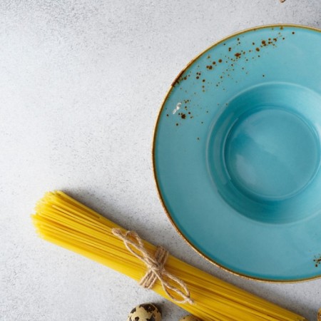 Ceramic plate for Magistro paste "Cerera", 160 ml, d = 21 cm, blue color-5