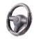 Autoprofi steering wheel, eco-leather steering, 9 cm girth, black/t. gray, size m, 37-39 cm