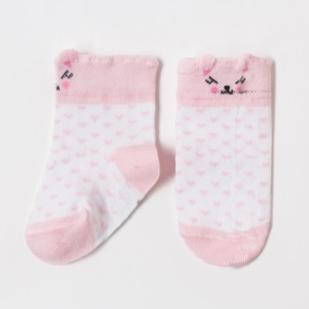 Socks children's baby I am a “cat”, white color, 6-8 cm