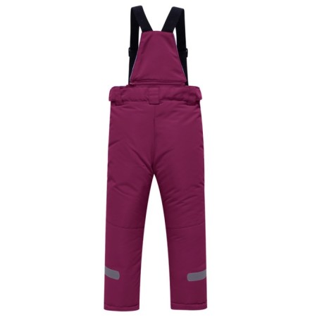 Ski pants for a girl, height 128 cm, dark purple color-1