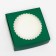 Gift box, with a transparent lid, emerald, 11.5 x 11.5 x 3 cm