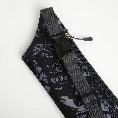 Lightning waist bag, outer pocket, USB connector, black color-3